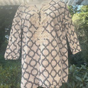 Basic Editions Medium 3/4 length Linen Blouse